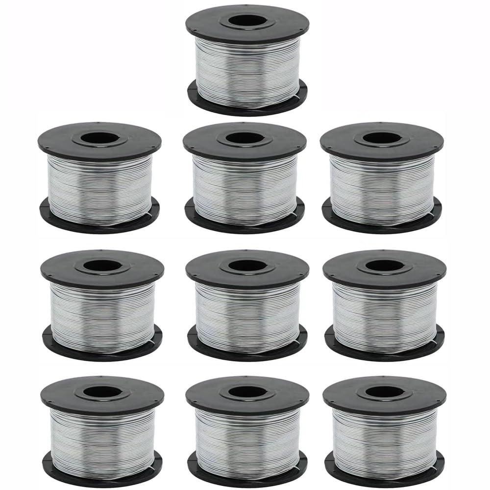 Rebar Tie Wire Coil, 1/32" 0.8mm, 360FT, Stainless Steel, 10 Rolls
