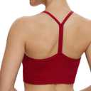 NANJI Seamless Sports Bra for Women - Padded Racerback Y Bra Low Impact Removable Pad for Fitness Gym Yoga Workout Top
