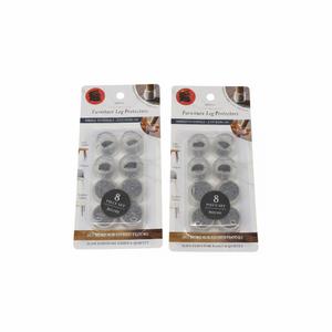 8pc Small Round Chair Leg Protector Grey 2 set