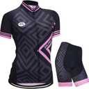 ZEROBIKE Women's Short Sleeve Cycling Jersey Jacket Cycling Shirt Quick Dry Breathable Mountain Clothing Bike Top (L)