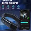 TORRAS COOLiFY SE Neck Fans that Blow Cold Air [Limited Version], Neck Air Conditioner with Long Battery, Orange-blue-Change Neck Fan, Smart App Control Neck Fan Rechargeable, Black