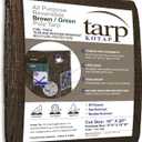Kotap 10 x 20 Ft. All-Purpose Multi-Use Protection/Coverage 5-mil Poly Tarp, Reversible, Waterproof, Brown/Green, (TBG-1020) 2 Pack