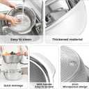 304 Stainless Steel Microporous Colander with Handle, Rice Washers Microporous Strainer Set For washing vegetables, fruits and rice, and draining cooked pasta.