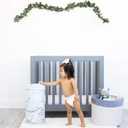 Ubbi Steel Diaper Pail, Odor Locking, No Special Bag Required, Award-Winning, Registry Must-Have, Marble