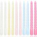 10 Inch Multi-Colored Taper Candle Set, 10 Pack Unscented Dripless Candlesticks for Family Dinner Parties Home Decoration Picnic