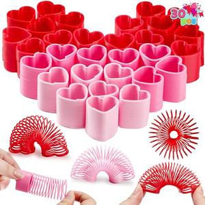 JOYIN 30 Packs Valentine’s Day Party Favors with Mini Springs Toys, Multi-Color Heart Coil Springs Toys, Stress Relief Fidget Toys for Kids Classroom Exchange, School Prize and Goodie Bag Stuffers