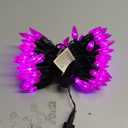 WATERGLIDE Halloween C6 String Lights, 33ft 100 LED Black Wire Fairy Lights with 29V Safe Adaptor, 8 Lighting Mode, Waterproof for Indoor Outdoor Patio Xmas Tree Party Decor, Orange & Purple