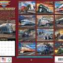 3 x Train Calendar 2026 Classic Railroad Trains Gifts For Train Lovers by Larry Grossman Monthly Wall Calender 12 Month | American Made In The USA