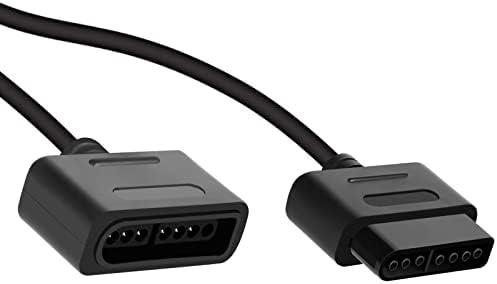 tesha 2Pack 6 ft/1.8m SNES Controller Extension Cable for Retro-Bit SNES Super Nintendo Entertainment System Console