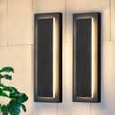 15.7 in Outdoor Wall Sconce Light, Modern Exterior Lights Fixture, Outdoor Porch Lights for House, Patio, Outdoor Wall Lighting,3000K Warm White, 12 W 2 Packs