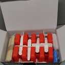 Miaowoof Homemade Popsicle Molds, 10-Cav Non-BPA Silicone Ice Pop Maker, with 50 Sticks, 50 Bags, 10 Reusable Sticks, Funnel, Brush and Ice Pop Recipe (Red)