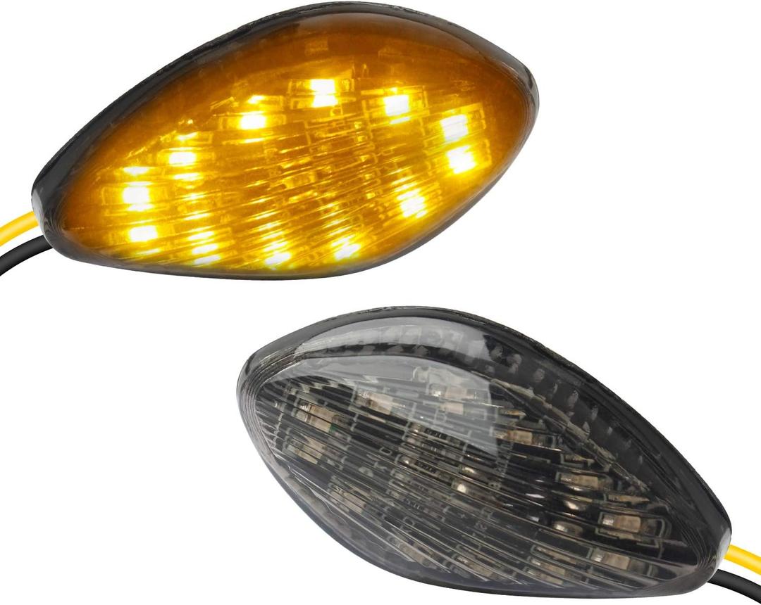 NTHREEAUTO Flush Mount Turn Signals LED Smoked Motorcycle Blinkers Indicators Compatible with Honda CBR919 CBR600 F3 F4 F4i CBR600RR CBR1000RR