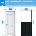 RELIANCER Magnetic Thermal Insulated Door Curtain,Waterproof Oxford Cloth Door Cover w/Clear Window,Fits 34"x78" Doors,Draft Blocker Doorway Blanket,Cotton Fiberfill Doors Curtain for Heat Insulation