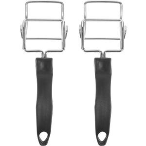 DOITOOL 2pcs Bakeware Tongs Dish Plate Clip Plate Lifter Clamp Anti- Hot Gripper Clips Plate Lifter Hot Dish Clamp Bowl Gripper Dish Clamp Lifter Dish Lifter Metal Plastic Platter
