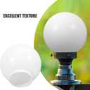 PRETYZOOM 12 Inch Acrylic Spherical Lampshade Replacement Globe Light Cover for Outdoor Garden Patio Lamps Round Lamp Shade with Sturdy Lightweight Design, 30.00X30.00X30.00CM