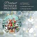 3 x Funny Christmas Ornament 2025, Friend Ornament  Cheers to 2026 Time to Get Blitzened Party Ornament  Humorous Tree Decoration for Adults, Friends, Holiday Parties, White Elephant Gift