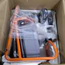 VEVOR Drain Cleaner Machine 75FT x 1/2 Inch, Auto Feed Sewer Snake Drain Auger on Wheels, Portable Drain Cleaning Machine with 8 Cutters & Air-activated Foot Switch for 2" to 4" Pipes