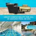 W3SP2621X25 2.5HP Super Pool Pump Fits for Hayward SP2621X25 | High Efficiency Swimming Pool Pump for Spa and In-Ground Pool, 115/230 V Single Speed