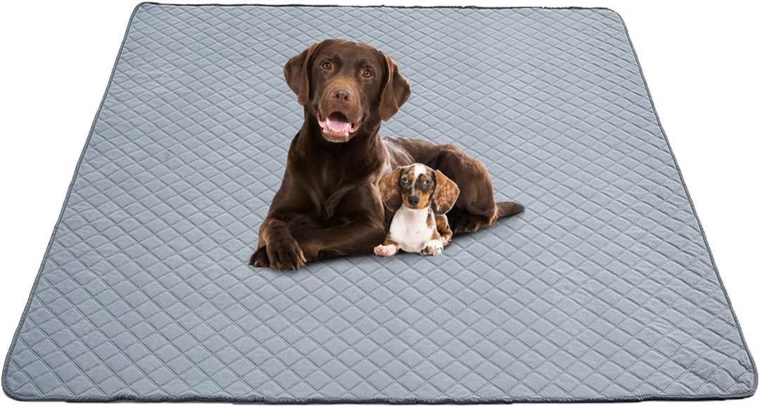 Eterish Reusable Washable Pee Pads for Dogs Large/Extra Large 36'' x 41'' 2 Pack, Absorbent Pet Puppy Dog Training Pads Non-Slip, Waterproof Whelping Potty Pads for Dogs Leak-Proof (Gray)