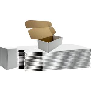 12x6x4 inches Shipping Boxes Set of 20, White Cardboard Box Kraft Corrugated Mailer BoxBoxes for Shipping E-commerce Packaging, Holidays Gift and Small Business Giving Literature Mailing