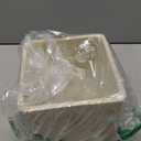 Natural Travertine Textures Tissue Box Cover Square for Home Decor,Resin Heavy Tissue Box Holder for Bathroom Countertop,Tabletop,Bedside Table,Office (Handmade of Resin) (Yellow Stone)