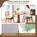 BETU Chair Cushions for Dining Chairs Set of 6,3.5" Thick Kitchen Table Chair Pads with Ties,Non Slip Backing and Covers, Home Decor Seat Cushion for Dining Room,Bar,Patio Chairs15.5"X15.5"X3.5"Green