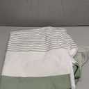 Bath Boho Sage Green Shower Curtains for Bathroom, Heavy No Hook Shower Curtain and Liner Set, Striped Fabric Shower Curtain Farmhouse with Tassels, Washable & Waterproof, 74"x72"