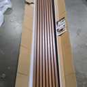 Art3d 4-Piece Wood Slat Acoustic Panels for Stylish Decor and Noise Reduction, 3D Textured Panel for Ceiling and Wall, Walnut (4Pcs - 94.5 * 7.9 inch)