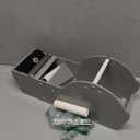 Grey Water Paper Tape Dispenser, Up to 3" Wide Kraft Gummed Tape for Sealing Office Supplies Arts Crafts (Gray)