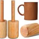 Baderke 2 Pcs Cup Pottery Molds, Create Pottery Mug Vases, Cup Molds Shaping Tool, Assist in Hand Building Mugs(3 Inch, 3 1/4 Inch)