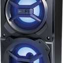 LEDVANCE Sylvania, Portable Speaker with Bluetooth, Connect to iPhone, iPad or Android, Double Subwoofer Heavy Bass, Perfect for Events, Black
