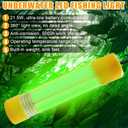OROOTL Underwater Fishing Light Super Bright 16000 Lumens 21.5W 12V LED Night Fishing Light Deep Drop Fish Lamp Fishing Bait Finder for Shrimp Prawns Squid Boat Dock, Green