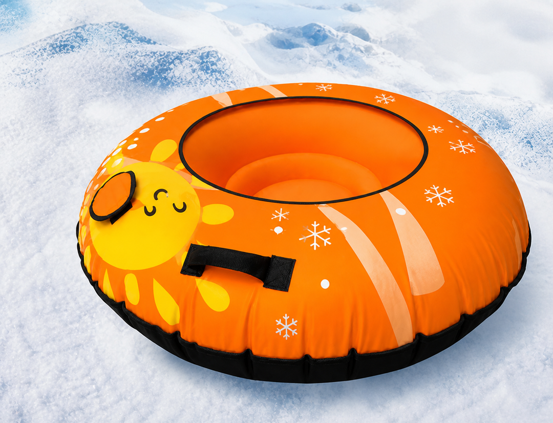 36'' 4Pack/ 40'' 2Pack Sleds, Snow Sled for Kids and Adult, Snow Tube for Sledding Heavy Duty Thickened Double Bottom with Handles, Sleds for Snow Outdoor Toys Gifts for Family Boys and Girls