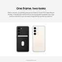 SAMSUNG Galaxy S23+ Plus Frame Phone Case, Dual Look Protective Cover w/ 2 Interchangeable Blackplates Including Clear and Card Slot Holder, US Version, EF-MS916CWEGUS, White