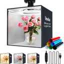 Photo Studio Light Box Photography, 12"x12"x12" Professional Dimmable Shooting Tent Kit with 120 LED Lights (CRI90), 6 Color Backdrops & 1 Diffuser for Jewelry and Small Items Product