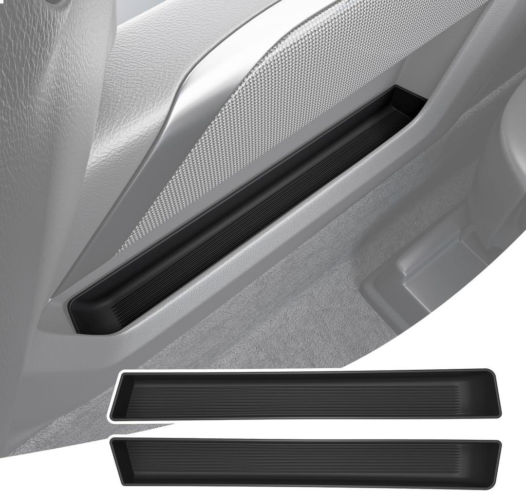 2PCS Center Console Shifter Storage Box Compatible with 2022-2025 Chevy Silverado GMC Sierra Gear Side Storage Tray Replacement for 2022 2023 2024 2025 Chevy Silverado GMC Sierra Accessories