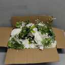 DearHouse 2Pack Artificial Peony Flower Garland - Silk Peony Garland with White Flowers for Wedding Party Table Decoration,6ft/Strand