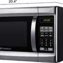 Emerson MW7302B Compact Countertop Microwave Oven with Touch Control, LED Display, 700W, 10 Power Levels, 6 Auto Menus, Glass Turntable and Child Safe Lock, 0.7 Cu., Ft. Black