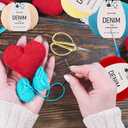 Denim 55% Cotton,45% Poliacrylic, 4 Skeins Total 200gr (7,055 oz),640m (699 yds),Soft & Smooth Yarn Sport Fine(2) for Crocheting, Knitting, Amigurumi, Baby Blankets, Baby Garments 99968