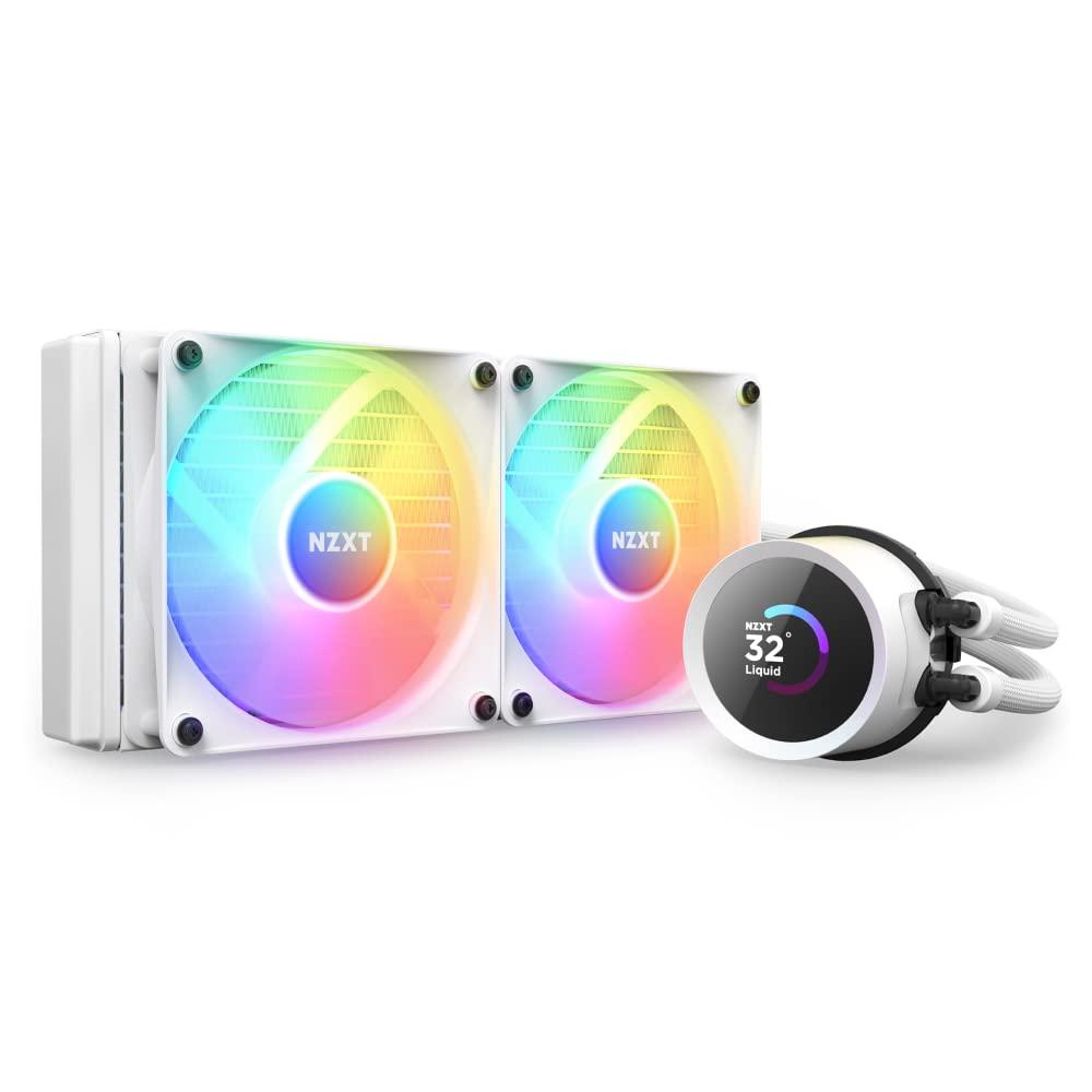 NZXT Kraken 240 RGB - 240mm AIO CPU Liquid Cooler - RL-KR240-W1 - Customizable 1.54" Square LCD Display for Images, Performance Metrics - High-Performance Pump - White NZXT Kraken 240 RGB - 240mm AIO CPU Liquid Cooler - RL-KR240-W1 - Customizable 1.54" Square LCD Display for Images, Performance Metrics - High-Performance Pump - White
