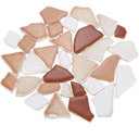 uxcell 500g/1.1LB Irregular Ceramics Mosaic Tiles, 3.2-8.5 cm Bulk Stained Ceramic Mosaic Pieces Stones Mosaic Kits for DIY Art Craft Projects Home Decor, Mixed Brown  25 pcs