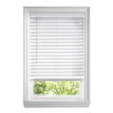White Cordless Faux Wood Blinds for Windows with 2 in. Slats 301/2x48