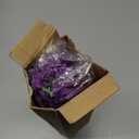 15 Bundles Artificial Flowers UV Resistant Outdoor Plants No Fade Faux Plastic Shrubs Fake Silk Flowers Window Box Garden Porch Home Decoration(Purple)