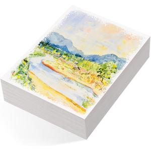 80 Sheets Watercolor Paper Bulk, 110 lb/230 GSM Cold Press Paper White Water Color Paper for Kids Child Students Adults Artists Drawing Wedding Gift Cards(8.5x11 Inch)