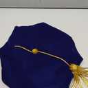 MyGradDay Doctoral Graduation Tam 8 Sides Doctorate Cap PhD Blue/Black Velvet with Gold Bullion Tassel (Blue)