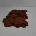 Wish Care 2 Pack Brown Spandex Table Clothes for 6 Foot Rectangle Tables, 6FT Wrinkle Free Fitted Tablecloths Ruffles Design Table Cover for Party, Banquet, Wedding and Events