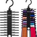 2-Pack Black Tie Rack, Organizer, Hanger, Holder - Affordable Ti.