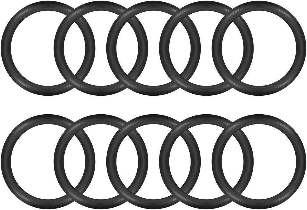 uxcell Nitrile Rubber O-Rings 33mm OD 25mm ID 4mm Width, Metric Sealing Gasket for Automotive Machine Plumbing, Pack of 10