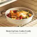 Redchef Ceramic Saute Pan with Lid, Nonstick Deep Frying Pan, 5QT Jumbo Cooker with Helper Handle & Lid, Non Toxic Ceramic Cooking Pan, Chef Pan, Dishwasher & Oven Safe, PFAS PFOA & PTFE Free