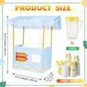 Jingmore Lemonade Stand Kit - 47 x 51 Table Cover, 50 Pcs Disposable Cups with Lids and Straws, Pitcher for Party (Stand Included) (Cute), 16 oz